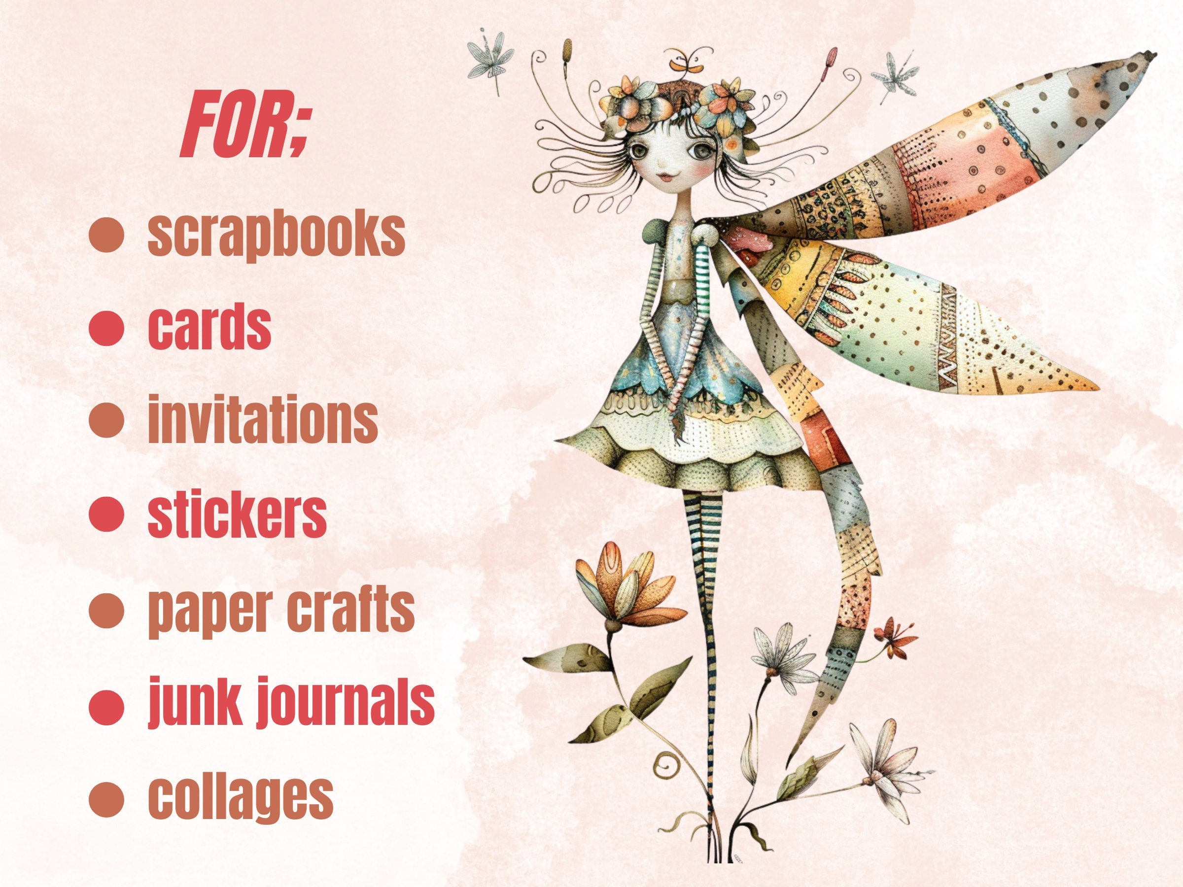 35 PNG Watercolor Quirky Fairy Bundle Clipart, Whimsical Fairy Girl Illustrations Clip art, Funny Garden Fairy png, Quirky Elf Sublimation