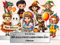 Halloween Kids Fussy Cut Pages, Kids Fussy Cut Ephemera Collection, Spooky Add On Journal Kit, Creepy Scrapbooking, Halloween Sticker Set