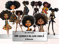 Quirky Black Girls Fussy Cut Pages, Whimsical Afro Girl Fussy Cut Ephemera, Mixed Media Art Add On Journal Kit, Black Girl Scrapbooking