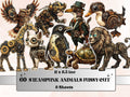 Steampunk Animals Fussy Cut Pages, Vintage Animal Fussy Cut Ephemera Sheet, Cute Steampunk Journal Add On Kit, Mixed Media Collage Sheet