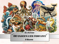 Underwater Fussy Cut Pages, Vintage Under the Sea Fussy Cut Ephemera Sheet, Ocean Journal Add On Kit, Underwater Mixed Media Collage