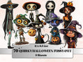 Whimsical Halloween Fussy Cut Pages, Quirky Halloween Fussy Cut Ephemera, Quirky Witch Add On Journal Kit, Witch Scrapbooking, Fall Sticker