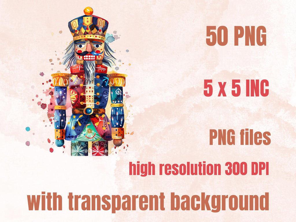 50 PNG Whimsical Nutcracker Clipart, Quirky Christmas Illustrations Clip art, Jolly Quirky Nutcracker png, Whimsical Winter Xmas Sublimation