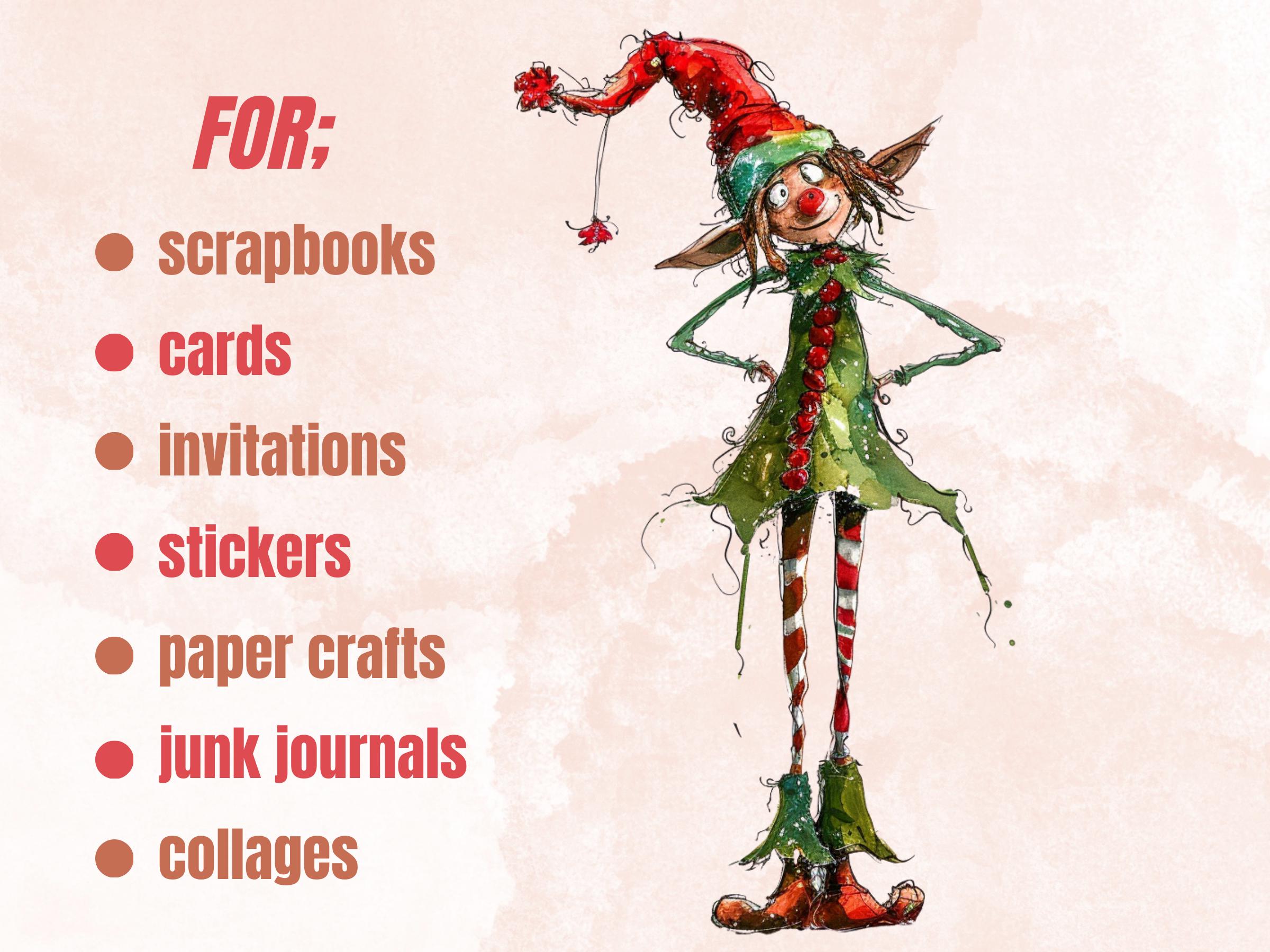 40 PNG Whimsical Christmas Elf Clipart, Quirky Xmas Elves Illustration Clip art, Jolly Quirky Peculiar People png, Whimsical Elf Sublimation