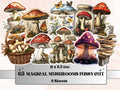 Magical Mushroom Fussy Cut Pages, Vintage Forest Mushroom Fussy Cut Ephemera Sheet, Woodland Journal Add On Kit, Fantasy Mixed Media Collage