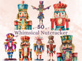 50 PNG Whimsical Nutcracker Clipart, Quirky Christmas Illustrations Clip art, Jolly Quirky Nutcracker png, Whimsical Winter Xmas Sublimation