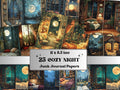 Cozy Night Corner Junk Journal Kit, Comfy Nighttime Scenes Pages Ephemera, Relaxing Collage Sheet, Scrapbook Paper, Cozy Nook Background