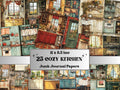 Cozy Kitchen Corner Junk Journal Kit, Country Kitchen Scenes Pages Ephemera, Relaxing Collage Sheet, Scrapbook Paper, Cozy Nook Background