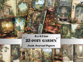 Cozy Garden Corner Junk Journal Kit, Secret Garden Scenes Pages Ephemera, Relaxing Collage Sheet, Scrapbook Paper, Cozy Nook Background
