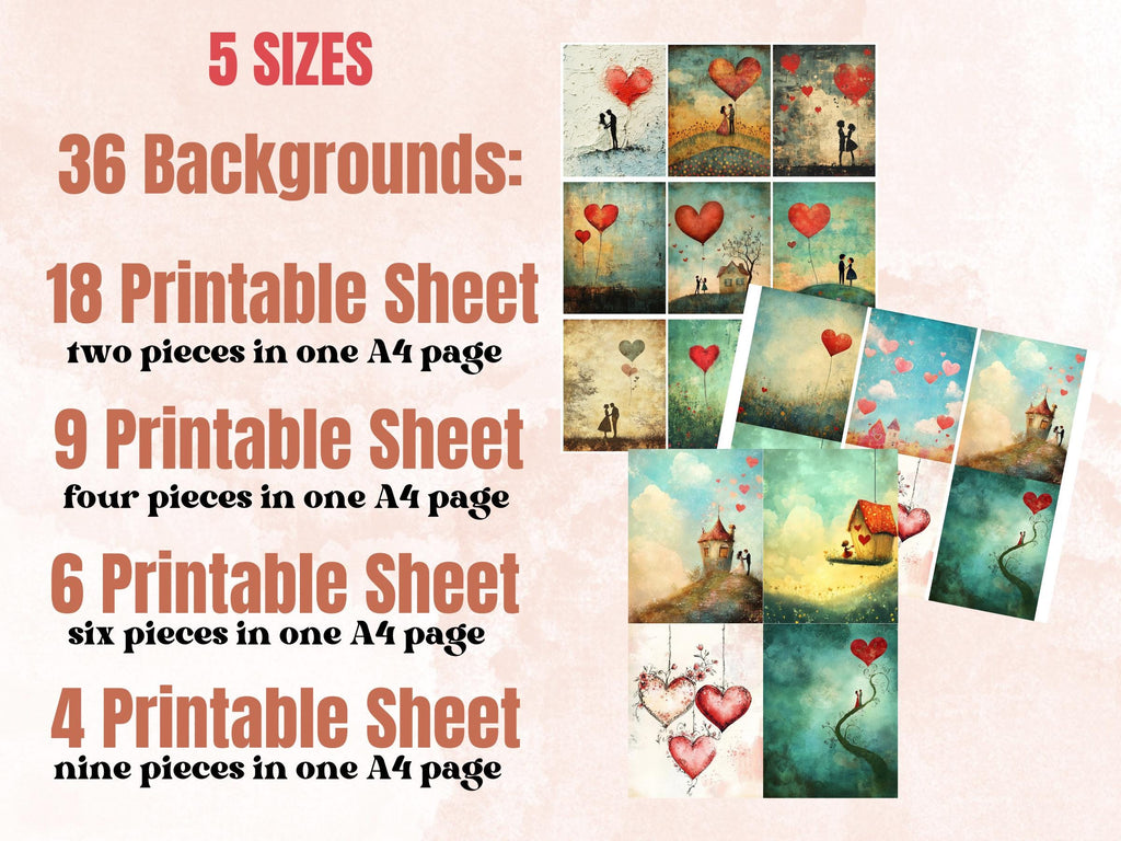 Whimsy Valentines Day Collage Elements Kit, Whimsical Love Fussy Cut, Quirky Weird People Clipart, Romantic Junk Journal, Clipart Background