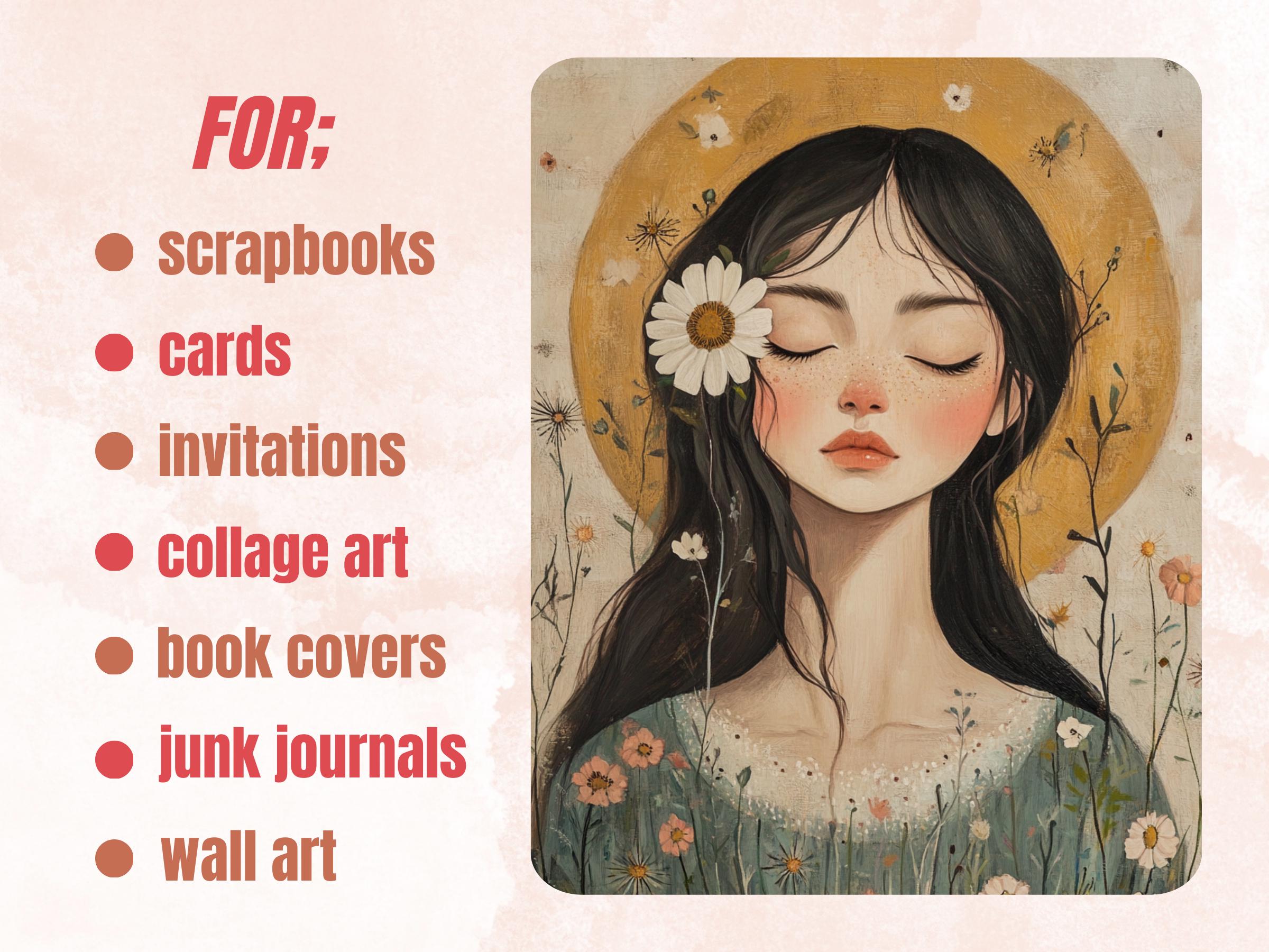 Neutral Bohemian Collage Paper, Surreal Quirky Mixed Media Sheet, Whimsical Ephemera Images, Quirky Junk Journal, Neutral Scrapbook Paper