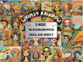 Whimsy Rainbow Collage Paper Kit, Surreal Mixed Media Sheet, Whimsical Rainbow Ephemera Images, Fairytale Quirky Journal, Scrapbook Paper