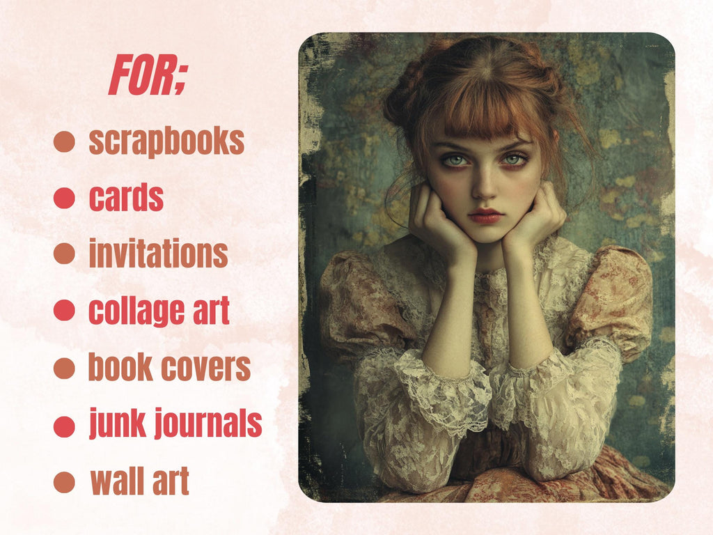 Whimsy Victorian Collage Paper, Surreal Quirky Mixed Media Sheet, Whimsical Ephemera Images, Quirky Junk Journal, Victorian Scrapbook Paper