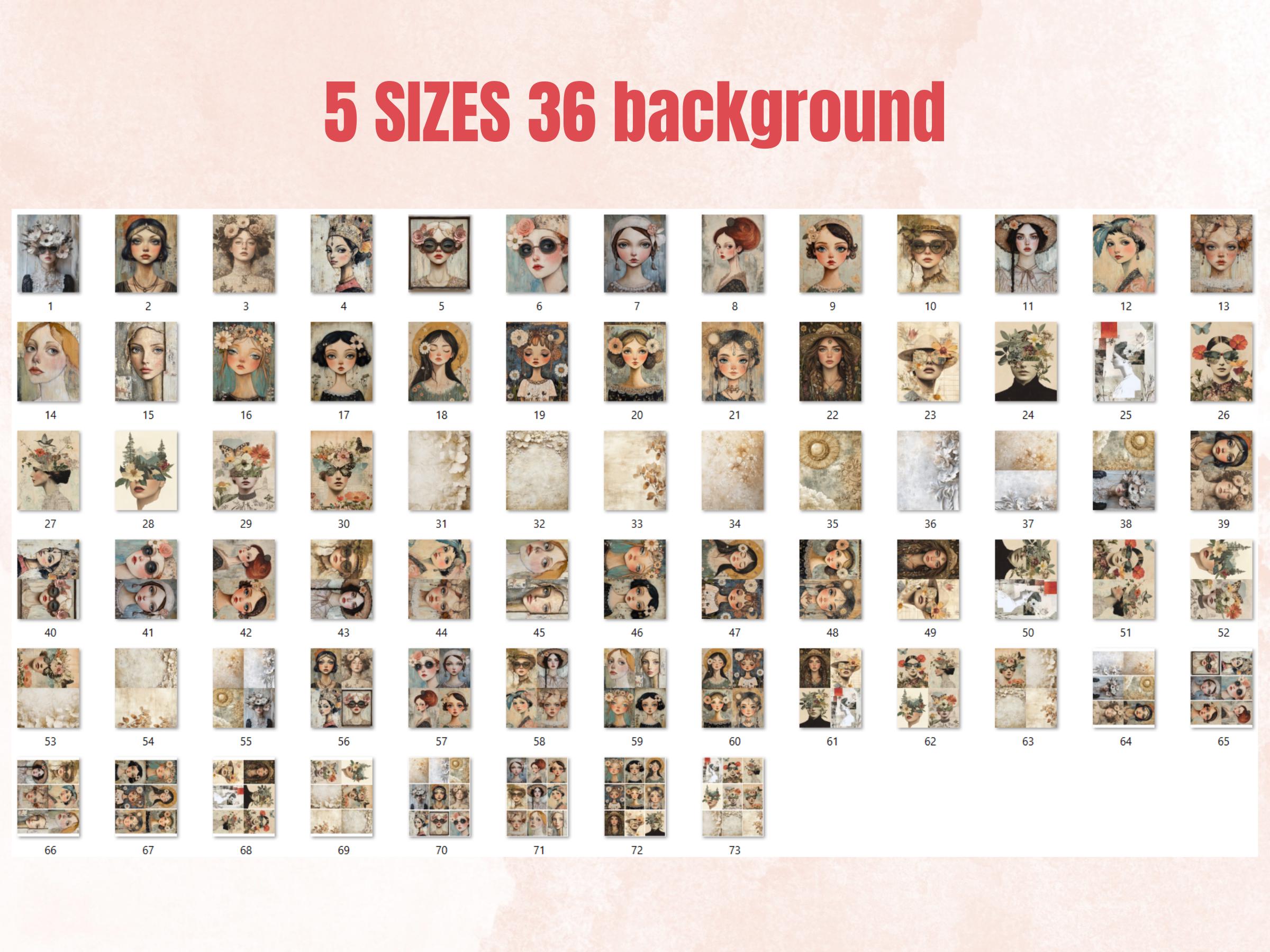 Neutral Bohemian Collage Paper, Surreal Quirky Mixed Media Sheet, Whimsical Ephemera Images, Quirky Junk Journal, Neutral Scrapbook Paper