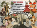 Enchanted Forest Collage Elements, Whimsical Surreal Woodland Fussy Cut, Quirky Weird Clipart, Green Junk Journal, Whimsy Clipart Background