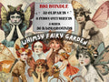 Whimsy Fairy Garden Collage Elements, Whimsical Fairy Fussy Cut, Quirky Secret Garden Clipart, Fairy Junk Journal, Wings Clipart Background