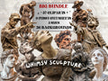 Whimsy Sculpture Collage Pack, Sculpting Ephemera Fussy Cut Sheet, Artist Scrapbook, Surreal Background, Digital Art Cut-Outs Collection