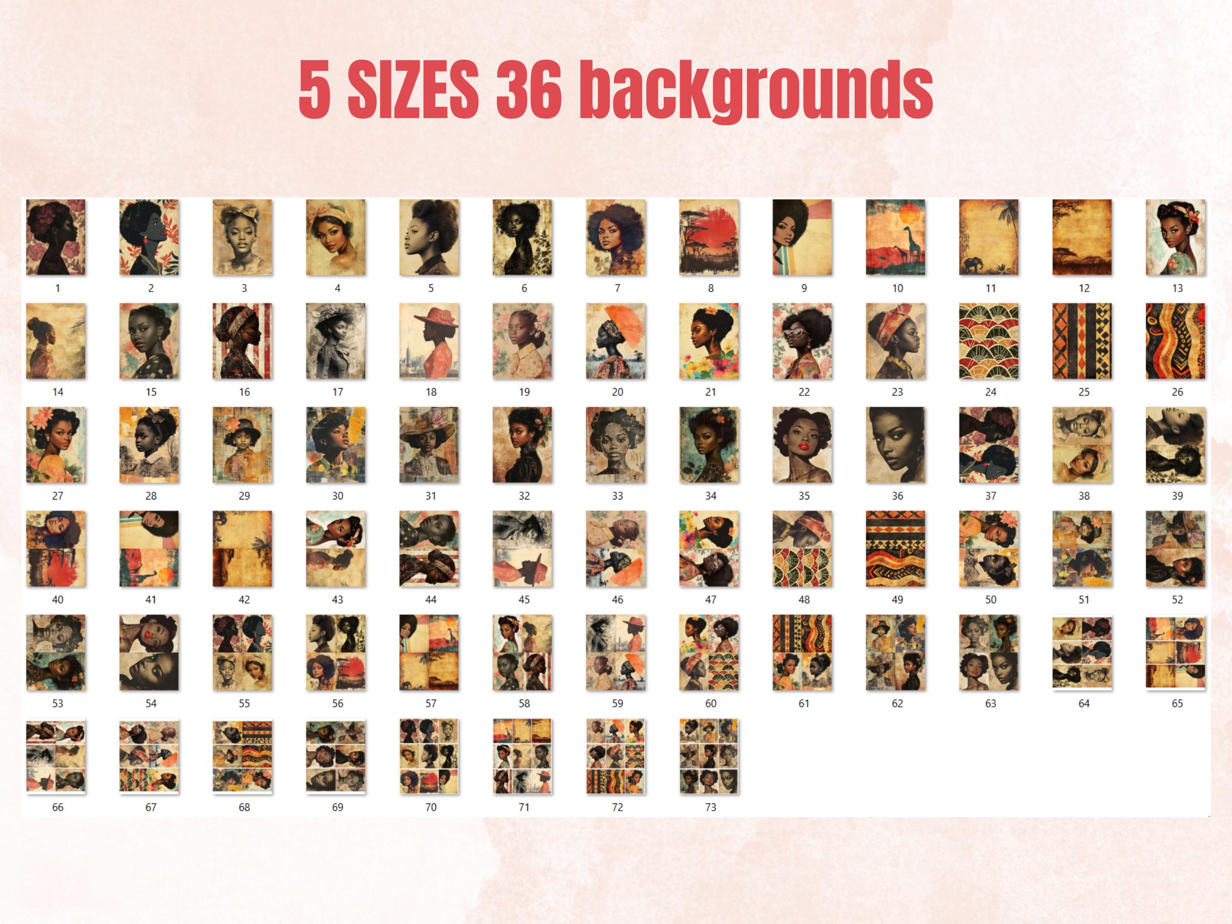 Whimsy Black Girl Collage Set, Whimsical Surreal Melanin Cut Outs, Black Woman Clipart, Afro Girl Journal Pages, Collage Paper Ephemera