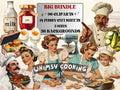Whimsy Cooking Collage Ephemera, Whimsical Surreal Kitchen Fussy Cut, Quirky Vintage Cookbook Clipart, Food Junk Journal, Clipart Background