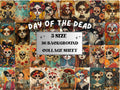 Day of the Dead Collage Paper, Dia De Los Muertos Mixed Media Sheet, Whimsical Ephemera Images, Quirky Junk Journal, Creepy Scrapbook Paper