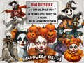 Halloween Circus Collage Elements Bundle, Creepy Circus Fussy Cut, Quirky Spooky Carnival Clipart, Whimsy Junk Journal, Mixed Media Sheet