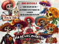 Día de Los Muertos Collage Elements Bundle, Day of the Dead Fussy Cut, Sugar La Catrina Clipart, Whimsical Junk Journal, Mixed Media Sheet