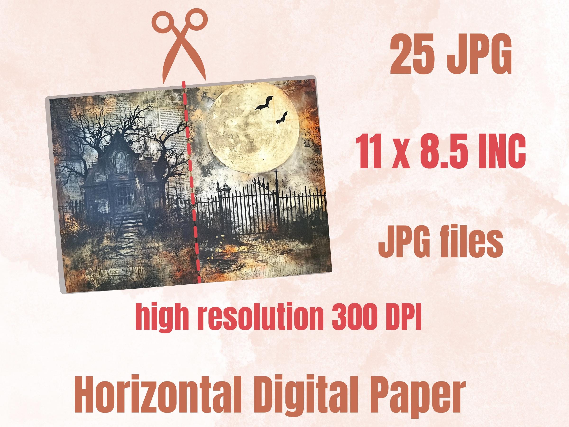 Garden Newspaper Ephemera Kit, Creepy Mixed Media Paper, Gothic Botanical Newspaper Collage Scrapbook Paper, Spooky Journal Double Pages