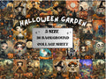 Halloween Garden Collage Paper, Botanical Halloween Mixed Media Sheet, Gothic Ephemera Images, Whimsy Junk Journal, Spooky Scrapbook Paper