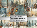 Fairytale Christmas Junk Journal Paper, Double Pages Ephemera Kit, Whimsical Christmas Collage Scrapbook, Magical Horizontal Digital Pages