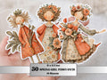 Spring Girl Fussy Cut Bundle, 50 Whimsical Floral Girl Cutouts, Easter Junk Journal Ephemera, Scrapbook Collage Kit