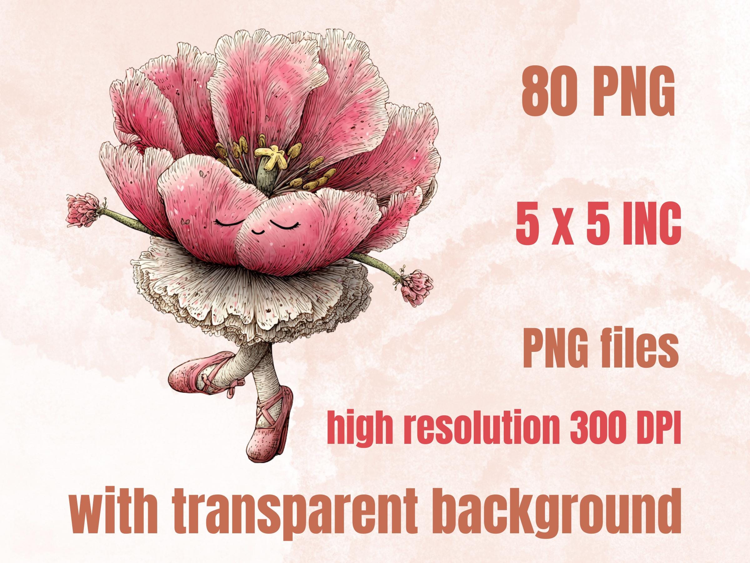 Whimsical Tulip Tales Clipart Bundle, Quirky Spring Easter Flowers PNG Illustrations (Digital Download, Commercial Use)