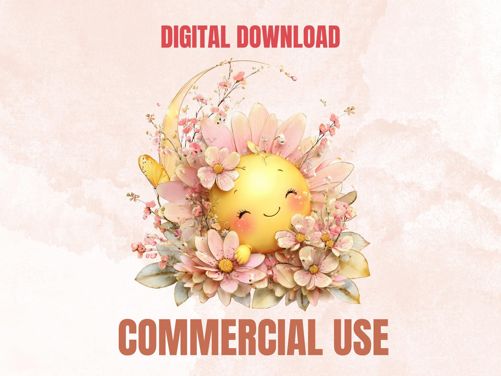 Soft Pastel Spring Clipart Bundle, Whimsical Floral Easter PNG Illustrations (Digital Download, Commercial Use)