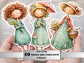 Quirky Pastel Spring Girls Fussy Cut Bundle, 60 Easter Girl Cutouts, Floral Junk Journal Ephemera, Scrapbook Collage Sheets