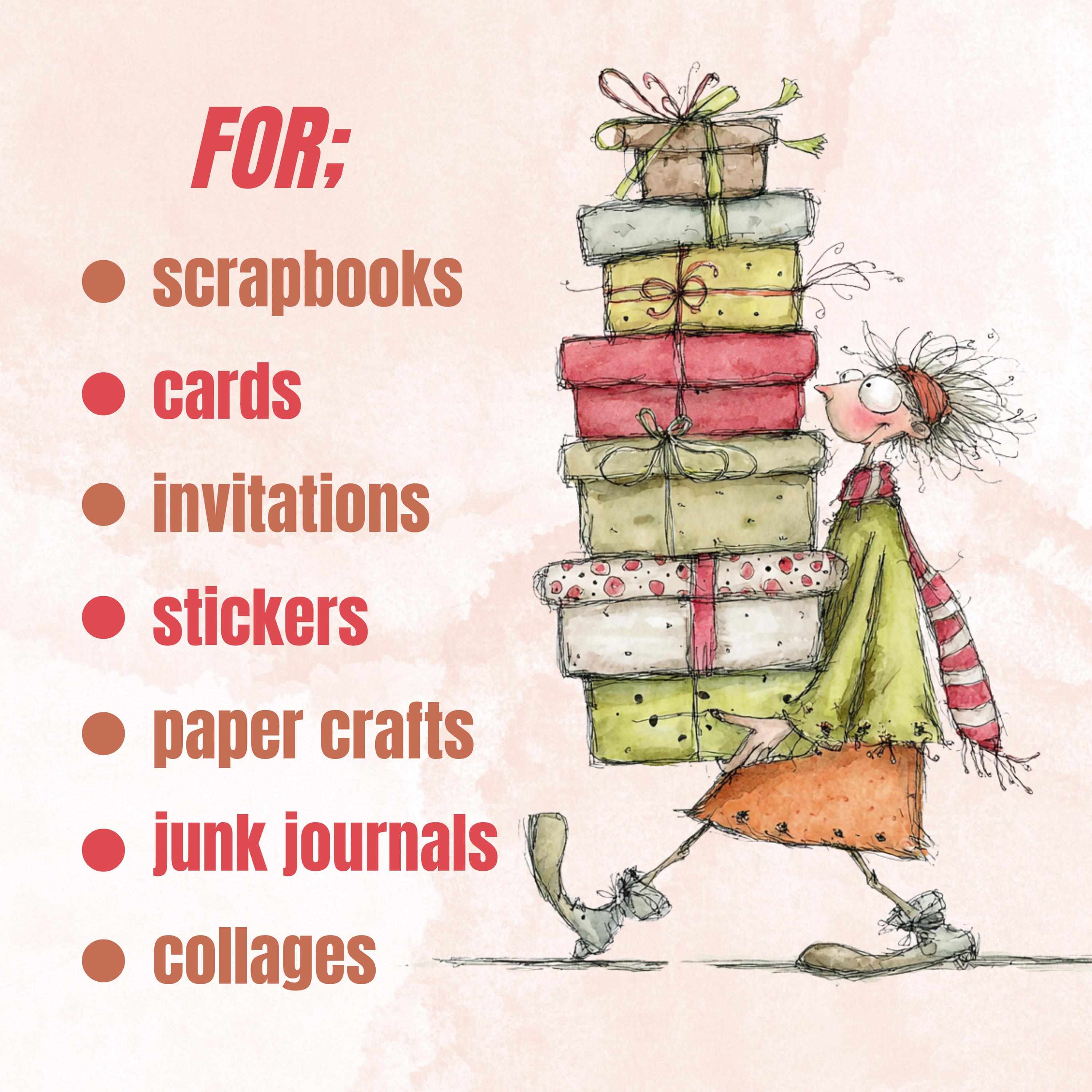 Quirky Grandma's Birthday Clipart: Whimsical Elderly Lady Illustration PNG (Digital Download)