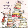Quirky Grandpa's Birthday Clipart: Whimsical Elderly Man Illustration PNG (Digital Download)