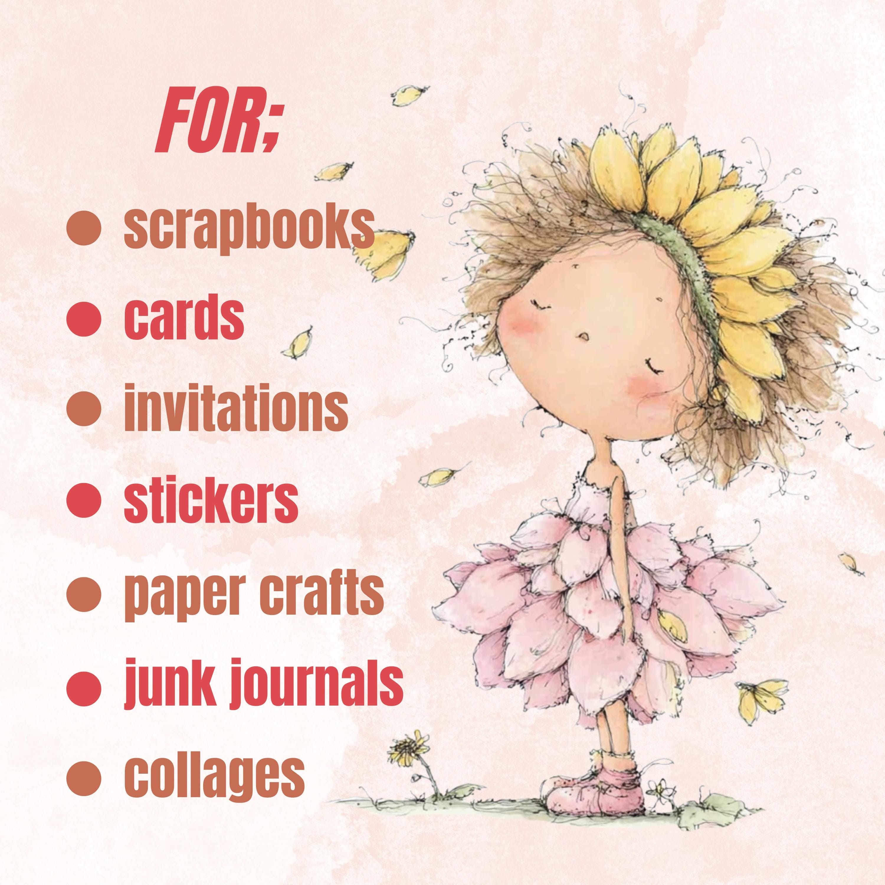 Watercolor Little Girl Clipart: Whimsical Pink Nursery Illustration PNG (Digital Download)