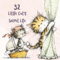 Watercolor Cat Secret Life Clipart: Whimsical Kitten Storybook Illustration PNG (Digital Download)