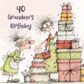 Quirky Grandma's Birthday Clipart: Whimsical Elderly Lady Illustration PNG (Digital Download)