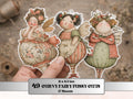 Whimsical Curvy Fairy Fussy Cut Bundle, 49 Printable Paper Doll Fairy Cutouts, Quirky Junk Journal, Scrapbook Ephemera