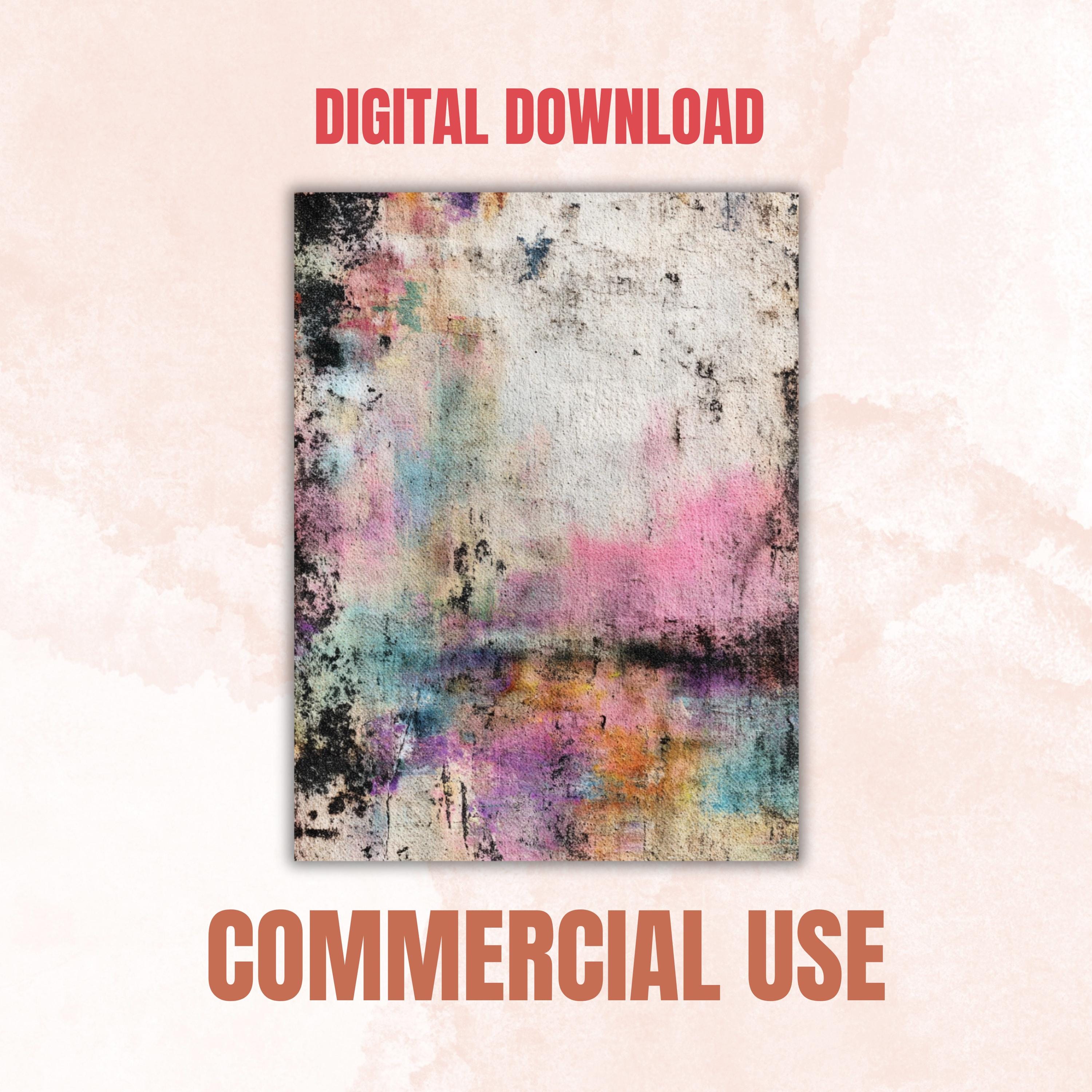Grunge Pastel Pages, Soft Aesthetic Junk Journal Paper, Dreamy Collage Backgrounds, Pastel Grunge Printable, Letter Size