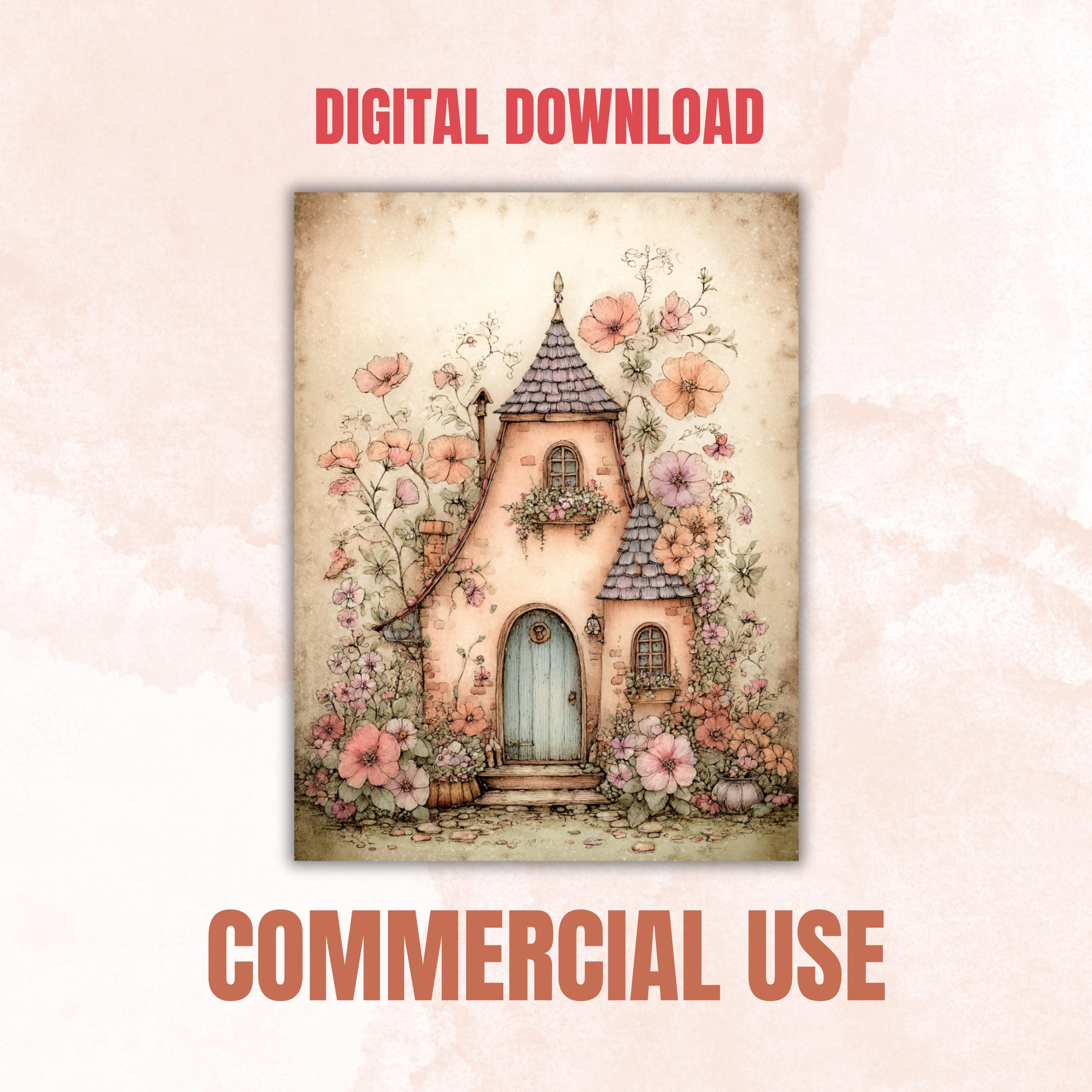 Fairycore Journal Pages, Cottagecore Forest Backgrounds, Magical Printable (Letter Size)