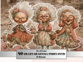 Crazy Grandma Fussy Cut Bundle, 40 Funny Grandma Cutouts, Whimsical Ephemera for Junk Journal Scrapbook