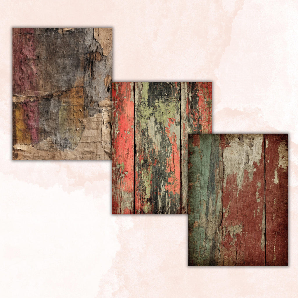 Grunge Wood Pages, Rustic Wood Texture Backgrounds, Farmhouse Junk Journal Paper, Vintage Wooden Printable, Letter Size