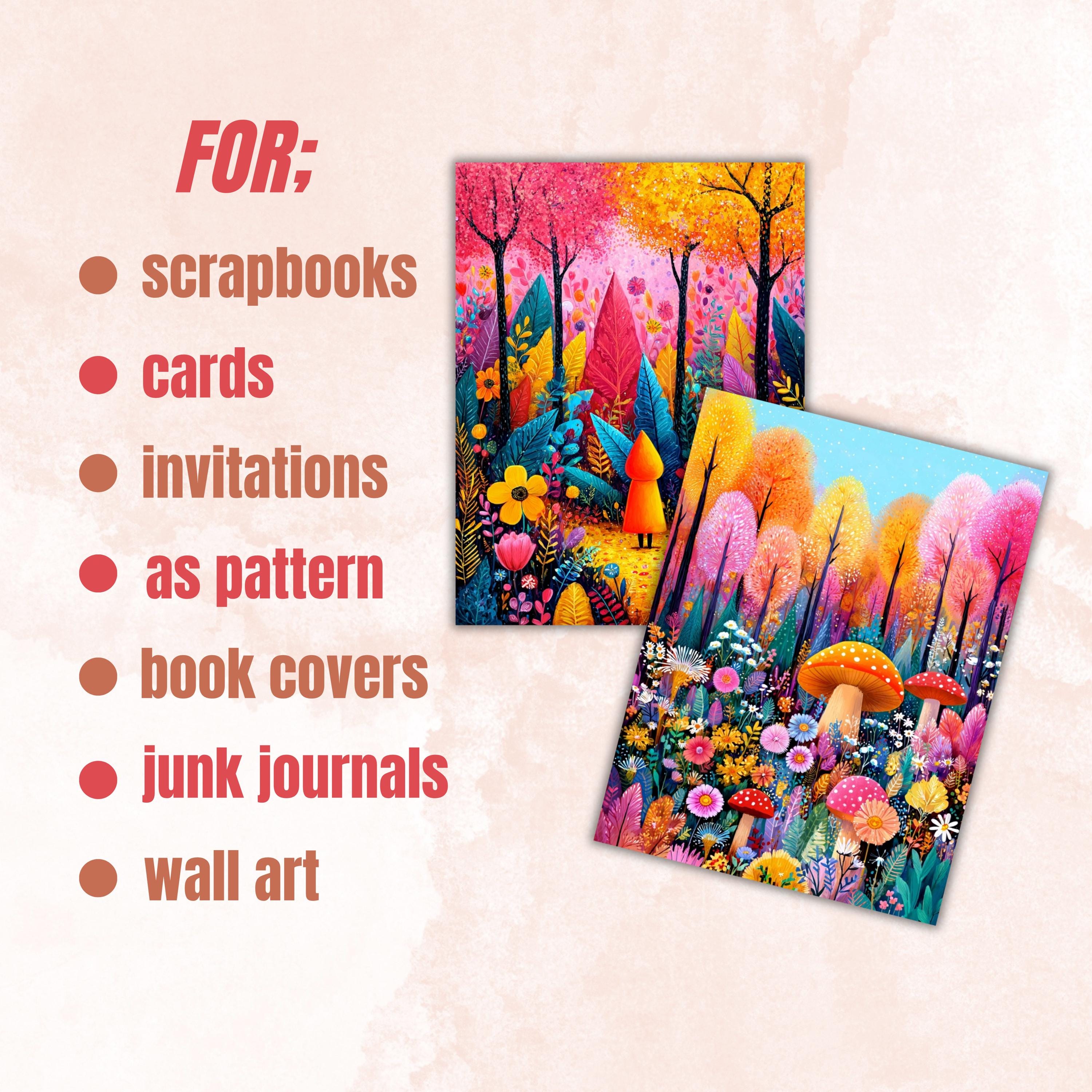 Pastoral Fairytale Pages, Cottagecore Backgrounds, Countryside Fantasy Junk Journal Paper, Rustic Storybook Printable, Letter Size