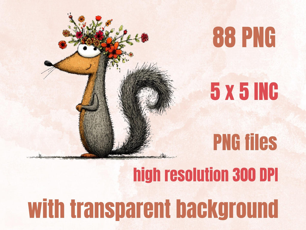 Summer Woodland Clipart Bundle | 86 Whimsical Quirky Forest PNG | Woodland Cuties Digital Download