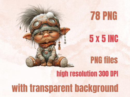 Bohemian Summer Clipart Bundle | 78 Whimsical Boho Beach PNG | Steampunk Boho Digital Download