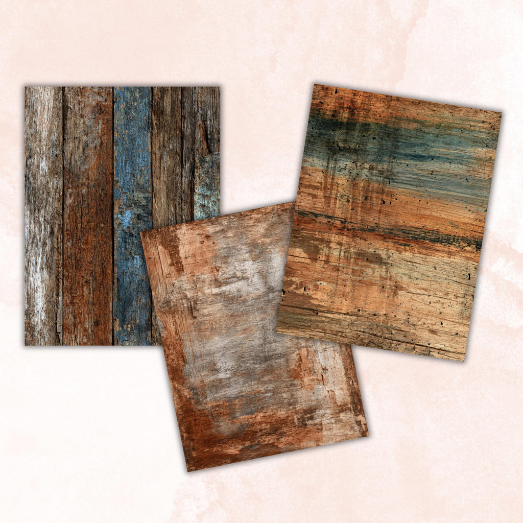 Grunge Wood Pages, Rustic Wood Texture Backgrounds, Farmhouse Junk Journal Paper, Vintage Wooden Printable, Letter Size