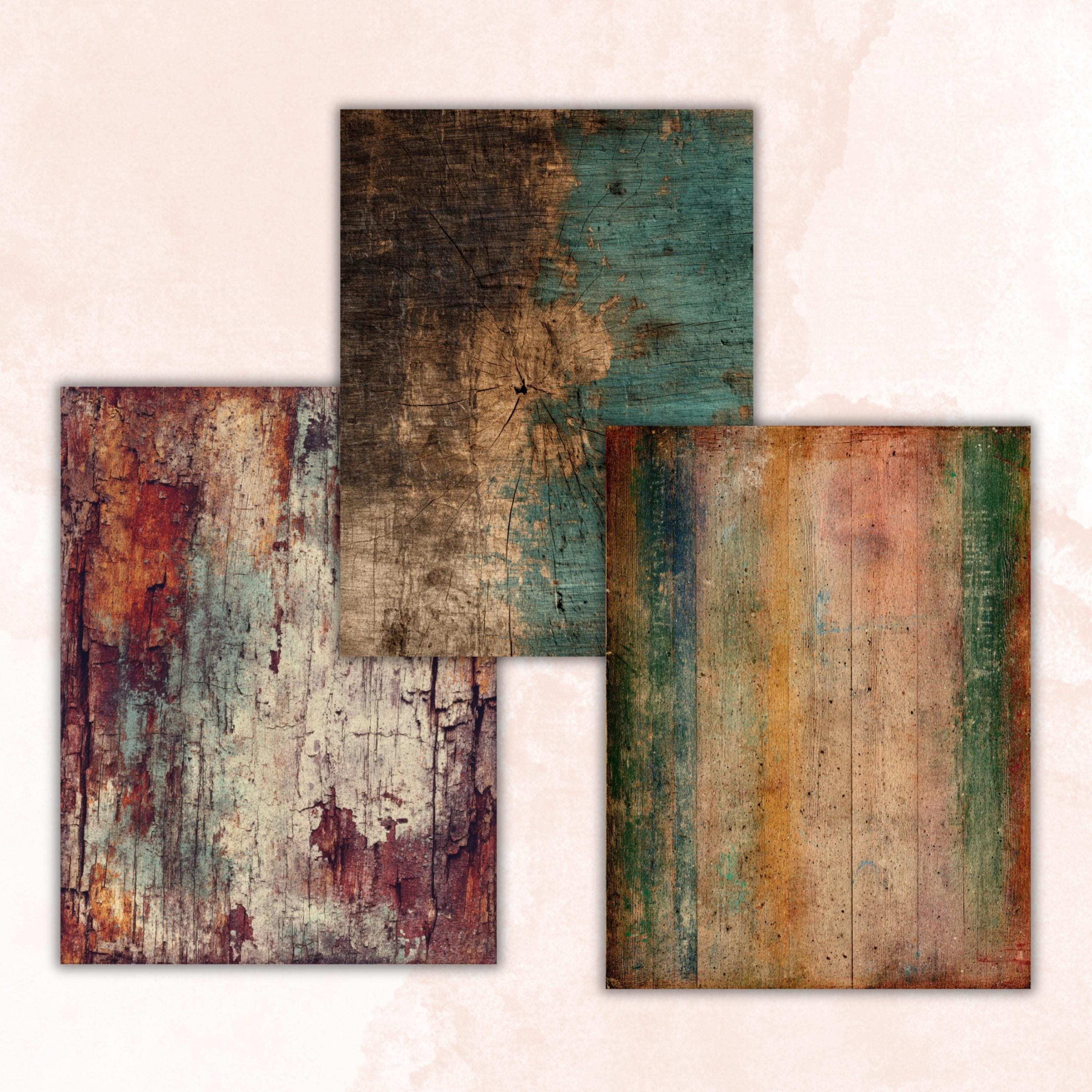 Grunge Wood Pages, Rustic Wood Texture Backgrounds, Farmhouse Junk Journal Paper, Vintage Wooden Printable, Letter Size