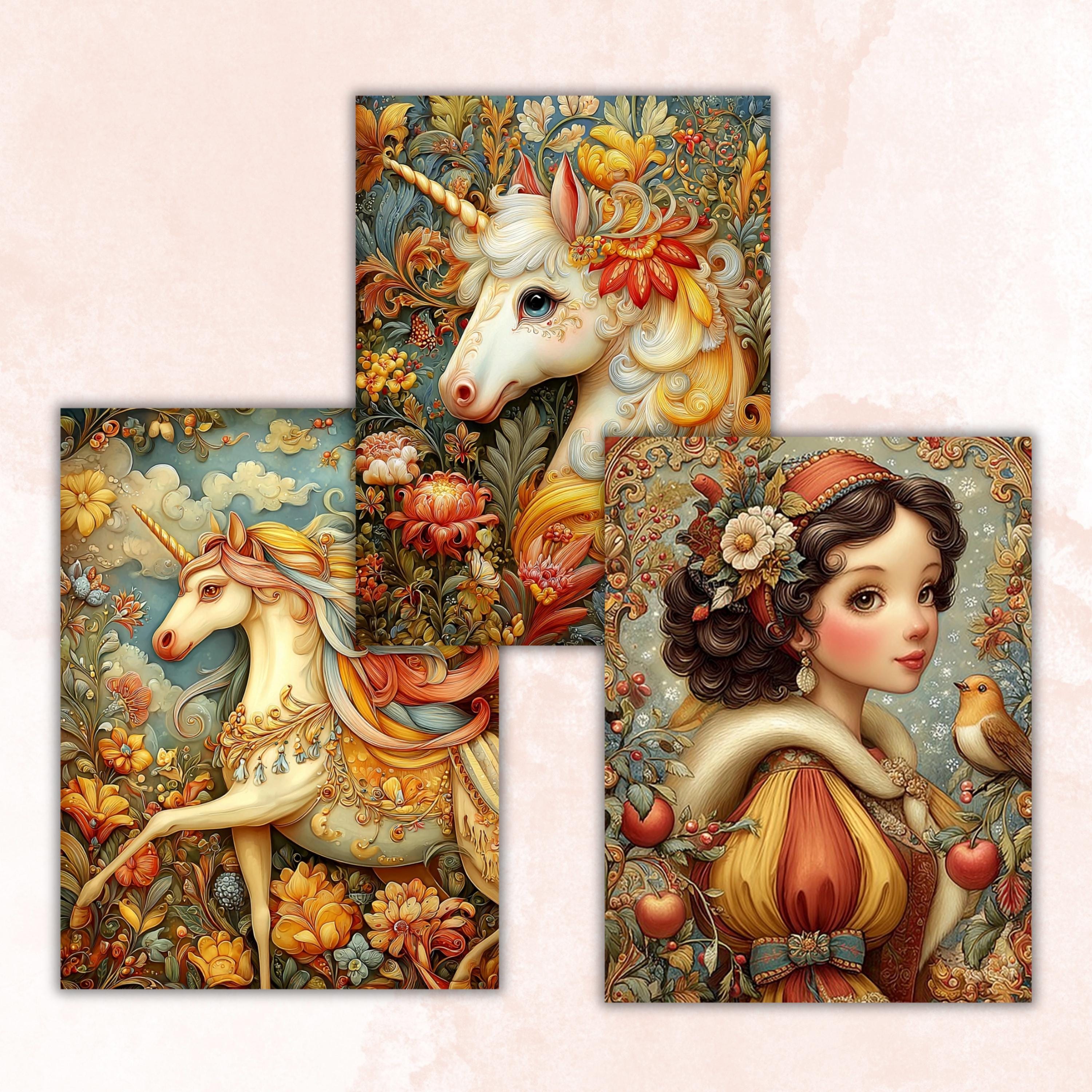 Golden Tales Pages, Luxury Fairytale Backgrounds, Gold Aesthetic Junk Journal Paper, Elegant Fantasy Printable, Letter Size