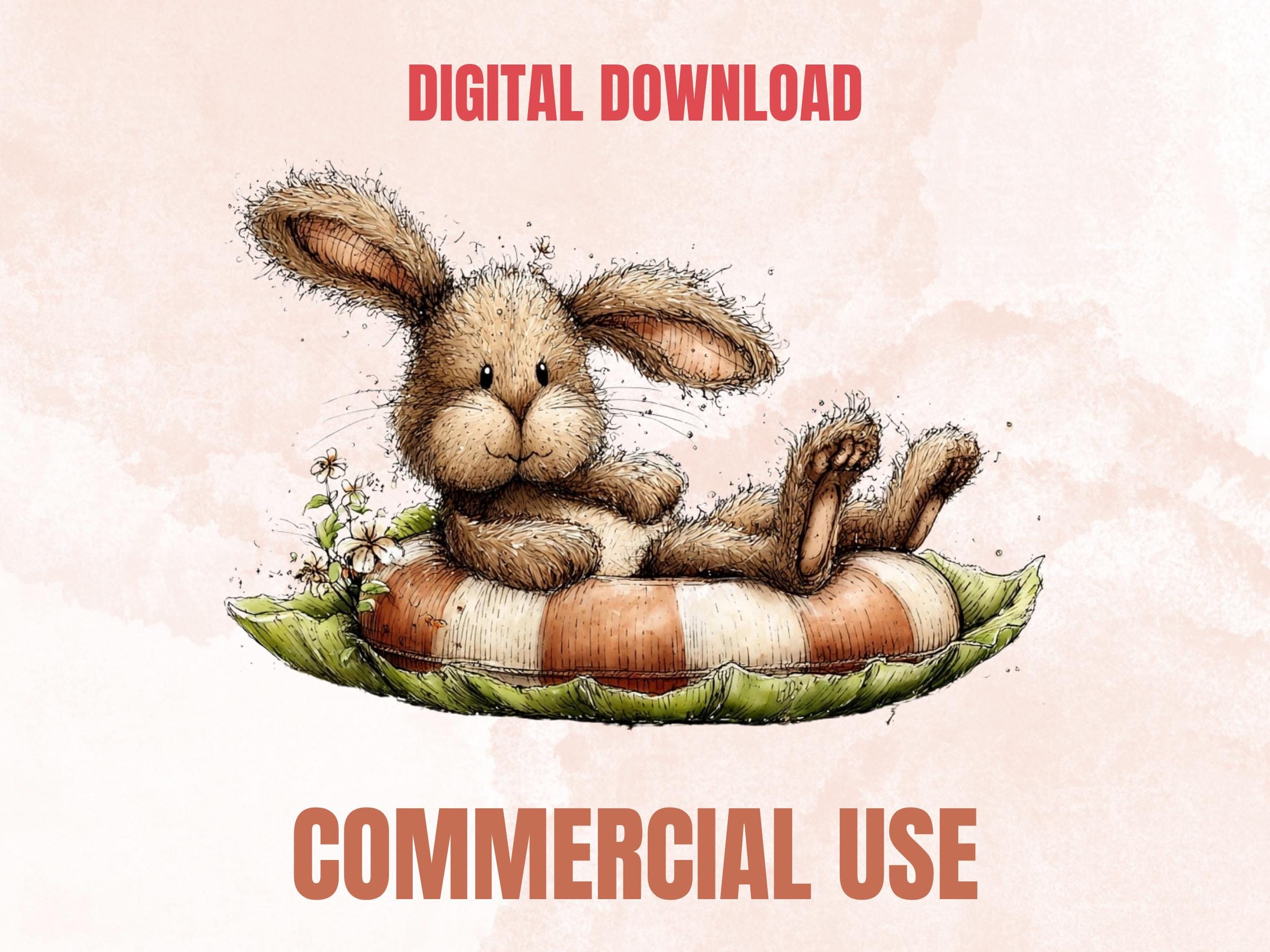 Summer Woodland Clipart, Whimsical Neutral Forest Animals PNG Illustrations (Digital Download, Commercial Use)
